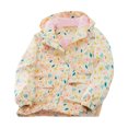 thumbnail image 2 of RXIRUCGD Manteau Décontracté pour Enfants Mode, Imperméable, Imprimé, à Capuche, Coquille Rigide, Veste ( Beige, Taille : 150 ), 2 of 3