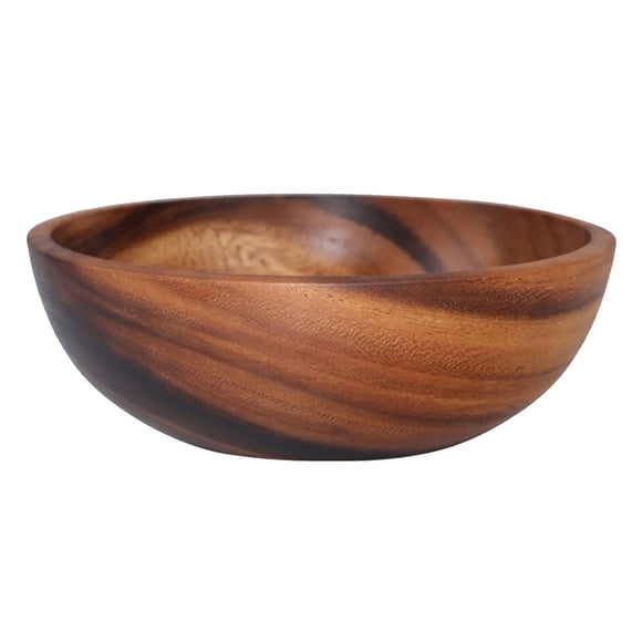 Salad Bowls, Wooden Salad Bowls, Durable Wood Serving Bowl for Fruits, Salad, Premium Handmade Salad Bowl with Serving Utensils, 1 Pcs, 3.94x2.36"(A)