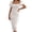 White, variant on WTXUE Workwear, Knit Dresses Short Sleeve Work Crew Neck, Lace Dress Elegant Business Ladies Ol Dress Party Midi Dress Solid Mid-Length Women, Red Size L