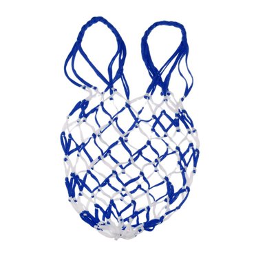 VONKY Mesh Ball Bag Basketball Ball Carry Storage Holder Net Mesh Bag Blue White