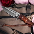 thumbnail image 1 of Custom Handmade Damascus Steel 10" Knife - Alloy Steel Handle (TR-1069 D5), 1 of 8
