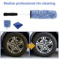 thumbnail image 3 of Car Wheel Cleaning Brush Microfibre Rim Detailing Brush with Long Handle Lint Free Car Duster Gentle Effective Cleaner Brush, 3 of 7