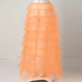 thumbnail image 5 of Jupe Longue Plissée Taille Haute à Volants en Tulle pour Femmes, 5 of 5