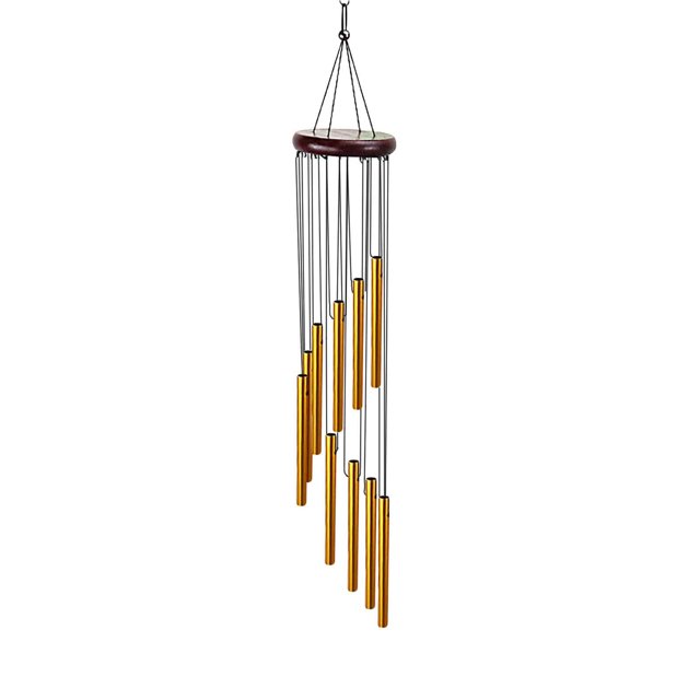 Outdoor Garden Wind Chimes Metal 12-Pipe Wind Chime Balcony Outdoor Courtyard Wall Clock