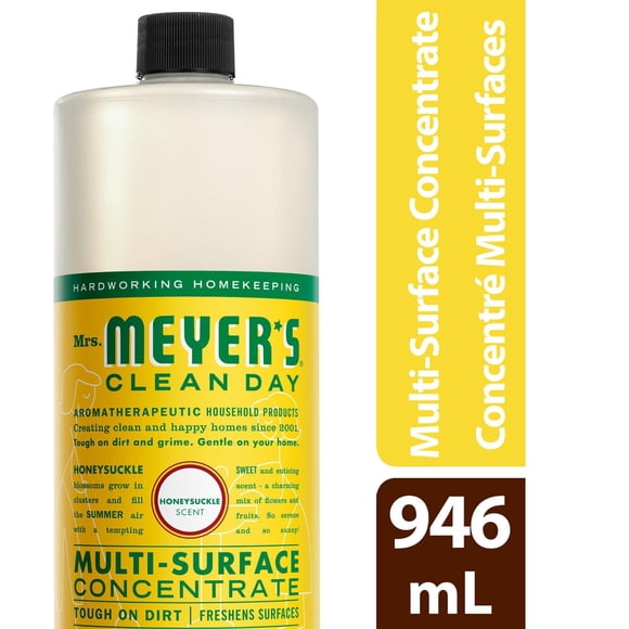 Mrs. Meyer's Clean Day Multi-Surface Concentrate All Purpose Cleaner, Honeysuckle Scent, 946ml