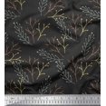 thumbnail image 1 of Soimoi Gray Cotton Voile Fabric Dry Branches Tree Decor Fabric Printed Yard 56 Inch Wide, 1 of 5