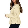 thumbnail image 4 of Veste à Capuche Décontractée à Manches Longues pour Femmes Zippée d'Une Couleur Unie avec Poches Sweat-Shirt d'Automne, 4 of 6