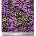 thumbnail image 1 of Soimoi Rayon Fabric Leopard & Tiger Animal Skin Print Fabric by Yard 56 Inch Wide, 1 of 3