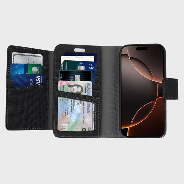 Caseco iPhone 16 Pro Leather Wallet Case With Mag-Safe - Sunset Blvd