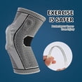 thumbnail image 2 of 2pcs Ultra Knee Compression Sleeve - Professional Knee Brace  Elastic Knee Wraps Patella Stabilizer with Silicone Gel Spring Support  Knee Support Non-slip for Men Women, 2 of 6
