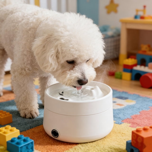 FHBVT Pet Yogurt Maker Constant Temperature Water Dispenser 6.3In 2 in 1 Food Dryer Stainless Steel Bowl Timed Control Low Power for Indoor Cat Dog Feeding Hydration Pet Care Decor
