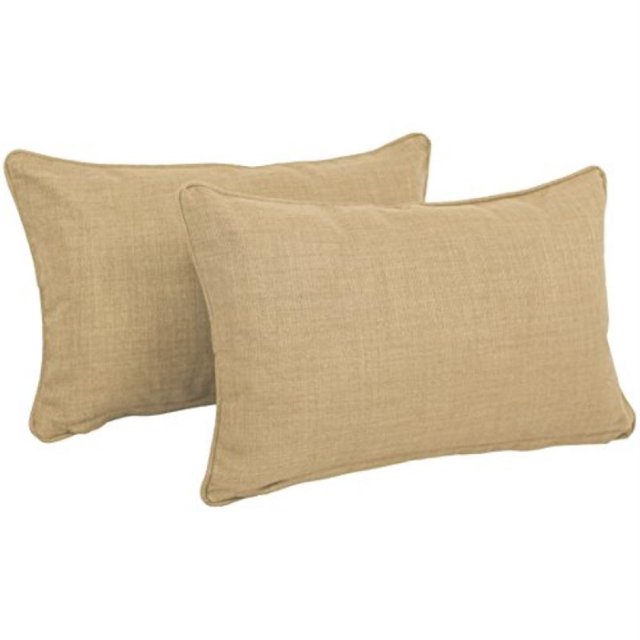 20-inch by 12-inch Outdoor Spun Polyester Back Support Pillows (Set of 2) - Sandstone