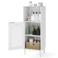 thumbnail image 1 of Costway Armoire de Salle de Bain au Sol en Bois Organisateur de Rangement Latéral avec Tablette Ajustable Blanc, 1 of 4