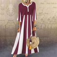 thumbnail image 2 of EQWLJWE Robes d'Été pour Femmes 2023 Mode d'Été pour Femmes Décontractée à Rayures Imprimées Manches Mi-Longues Robe Midi Ample, 2 of 5