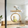 thumbnail image 4 of Suction Cup Bird Swing Comfortable Grip Parrot Play Stand With Linen Rope Easy To Assemble Small Bird Swing 15Cm Gift, 4 of 6