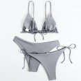 thumbnail image 4 of DGMIOCS Ensemble de Bikini Sportif pour Femme Modeste Deux Pièces Gris P, 4 of 7