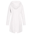thumbnail image 3 of LSLJS Women's Solid Color Rain Jacket Outdoor Hooded Windproof Long Coat( White, M), 3 of 4