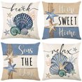 thumbnail image 3 of Kyusrd Summer Letters Pillow Set Scallop Printing Sofa Window Cushion Set Living Room Bedroom Cushions, 3 of 4