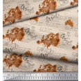 thumbnail image 2 of Soimoi White Poly Georgette Fabric Text & Europe Map Travel Print Fabric by the Yard 42 Inch Wide, 2 of 5