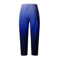 thumbnail image 3 of Meichang Capris à Jambes Larges Tulipe Dégradé pour Femme Grande Taille, Taille Très Extensible, Mode d'Été, Coton et Lin,, 3 of 4