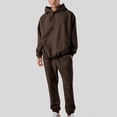 thumbnail image 1 of TIMIFIS Men's Tracksuit 2 Piece Hooded Athletic Sweatsuits New Fashion Casual Solid Color Long Sleeve Hooded SetFall, 1 of 8