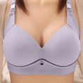thumbnail image 1 of TIMIFIS Bras for Women Full Coverages Fashion Solid Color Gathered Together Large Size Daily Bra Underwear No Rims, 1 of 5