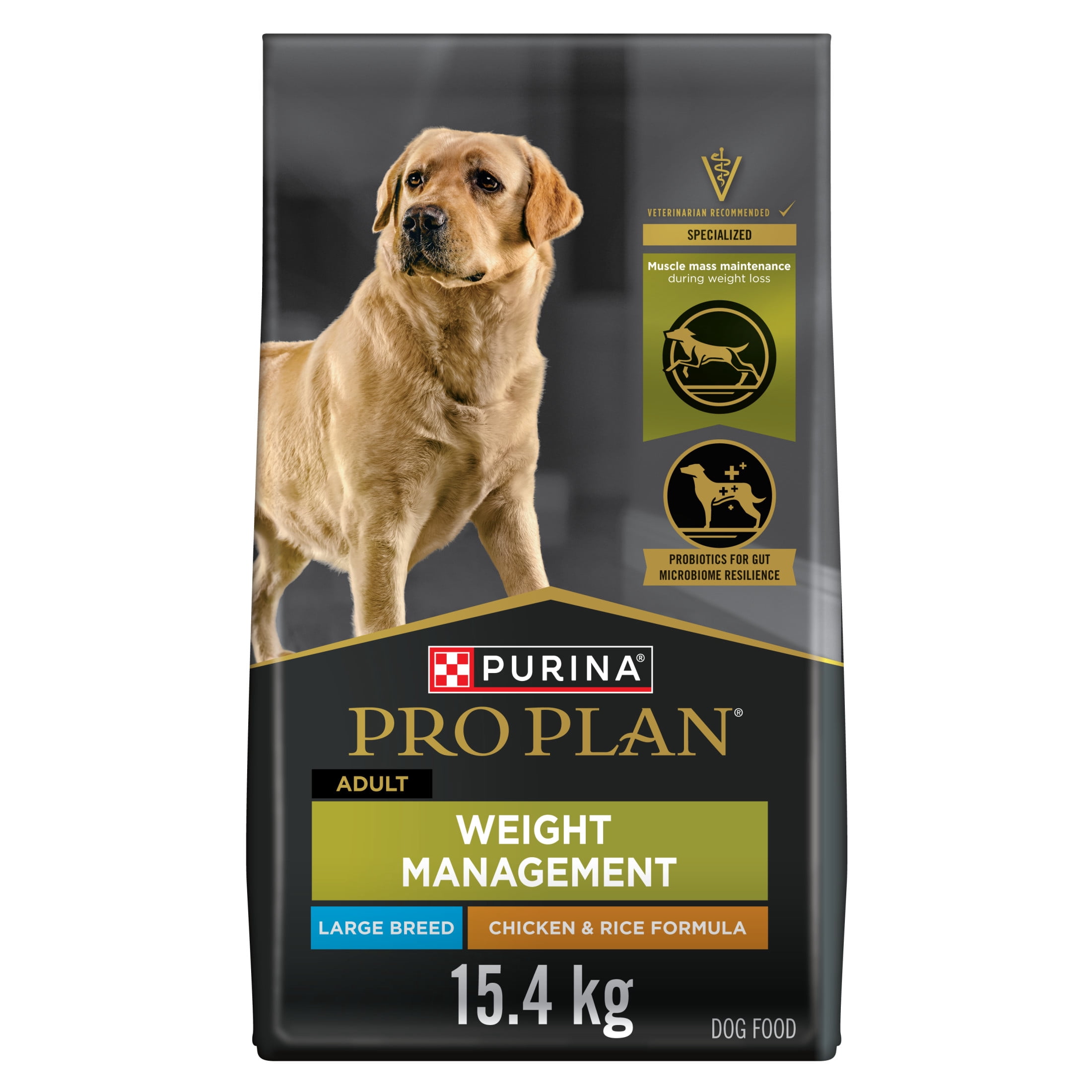 Purina Pro Plan Formule Gestion du Poids pour Grandes Races, Nourriture Sèche pour Chiens 15.4 kg