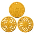thumbnail image 1 of Silicone Trivets for Hot Pots and Pans Silicone Trivet Mat Set with 3 Carved Patterns Hot Pot Holder Hot Pads Kitchen Pans and Pots Set Hot Pads Pot Holders, 1 of 4
