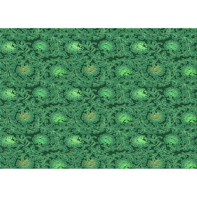 Ahgly Company Machine Washable Indoor Rectangle Transitional Deep Emerald Green Area Rugs, 2' x 3'