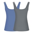 thumbnail image 4 of Plebaso Lot de 2 Débardeurs Côtelés pour Femmes, Bretelles Spaghetti, Hauts Ajustés, Encolure Dégagée, Sans Manches, Hauts d'Été, 4 of 4
