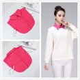 thumbnail image 3 of Langgg Women Simple Design Solid Color False Collar Girls Formal Fake Half Shirt Decorative Detachable Lapel Accessory Rose Red Point, 3 of 8