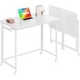 thumbnail image 5 of Mobile Small Rolling Computer Desk  Folding Laptop Cart Table with Wheels  Portable Office Desk for Small Space Couch Bed - Rustic  and, 5 of 5