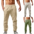 thumbnail image 3 of Kcodviy Men's Elastic Pants Solid Star Apparel Color Breathable Loose Casual Simple Apparel Pants Track Pants Short athletic Fit Pants Men Sippers for S, 3 of 7
