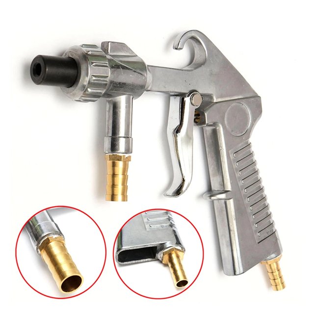 Sandblaster Siphon Feed Gun Kit with Ceramic Nozzles for Abrasive Blasting Pneumatic Tools ,Easy to Use