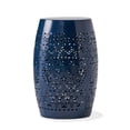 thumbnail image 2 of Lace Cut Iron Side Table,Patio Garden Stool Coffee End Table Nightstand for Small Spaces,Living Room,Front Porch,Poolside,Dark Blue, 2 of 8