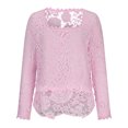 thumbnail image 4 of Timegard Hauts pour Femmes Dentelle Col Carré Manches Longues Blouse Couleur Unie Automne Tunique Décontractée Habillée, 4 of 6