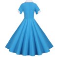 thumbnail image 3 of CEHVOM Robe d'Été 2024 pour Femmes, Robes Vintage Évasées pour Femmes Rétro Années 1950 60, Robes Vintage Évasées à Col en V et Col Cape, 3 of 7