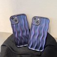 thumbnail image 2 of ORUYROP Designed for iPhone 11 Case,Water Ripple Pattern Curly Wave Frame Soft Cute Phone Cover for Men Women Girls, Dark Purple, 2 of 7