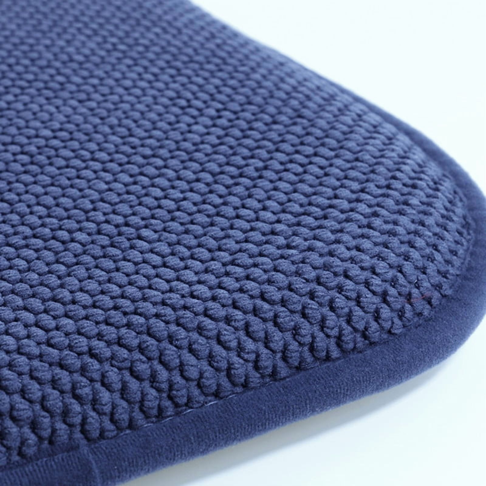 Coussin de Chaise en Mousse à Mémoire de Forme Épais et Confortable Motif Nid d'Abeille Antidérapant Dossier en Caoutchouc pour Siège Carré Arrondi 16 x 16 Places, Lot de 6 Bleu Marine