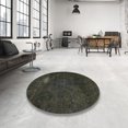 thumbnail image 3 of Ahgly Company Tapis d'Intérieur Carré Abstrait Vert Armée, 5 Pieds Carré, 3 of 6