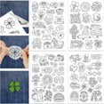 thumbnail image 1 of HLONK 4 Sheets 16Pcs Wedding Dress Water Soluble Hand Sewing Stabilizers for Fabric 11.6x8.2 Inch Embroidery Stitch Practice Embroidery Patterns Transfers for Embroidery Beginners Lovers, 1 of 7
