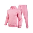 thumbnail image 1 of MAWCLOS Men Sweatsuit Hooded 2 Piece Jogging Suits Solid Color Tracksuit Set Sports Hoodies And Sweatpants Pink XL, 1 of 2