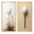 thumbnail image 2 of Designart "Minimalist Golf Tees IX" Golf Framed Wall Art Set Of 2 - White Sports Gallery Wall Frame Set For Home Decor, 2 of 6