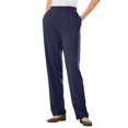 thumbnail image 1 of Clearance! Lisingtool Women's Pockets Elastic Waist Straight Solid Color Casual Pants Pants, 1 of 3