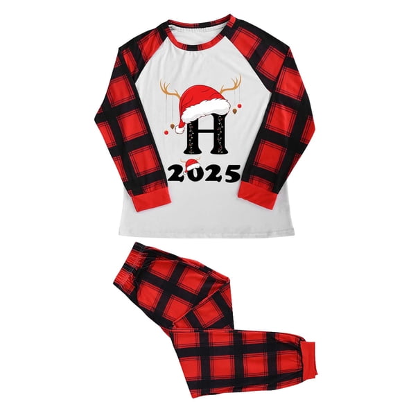 RXMEKW Christmas Pajama Set for Women, Long Sleeve Solid Color Pajamas, Family Matching Holiday Home Outfit for Casual Wear and Seasonal Celebrations