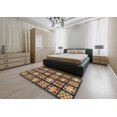 thumbnail image 4 of Ahgly Company Indoor Square Abstract Bakers Brown Abstract Area Rugs, 4' Square, 4 of 6