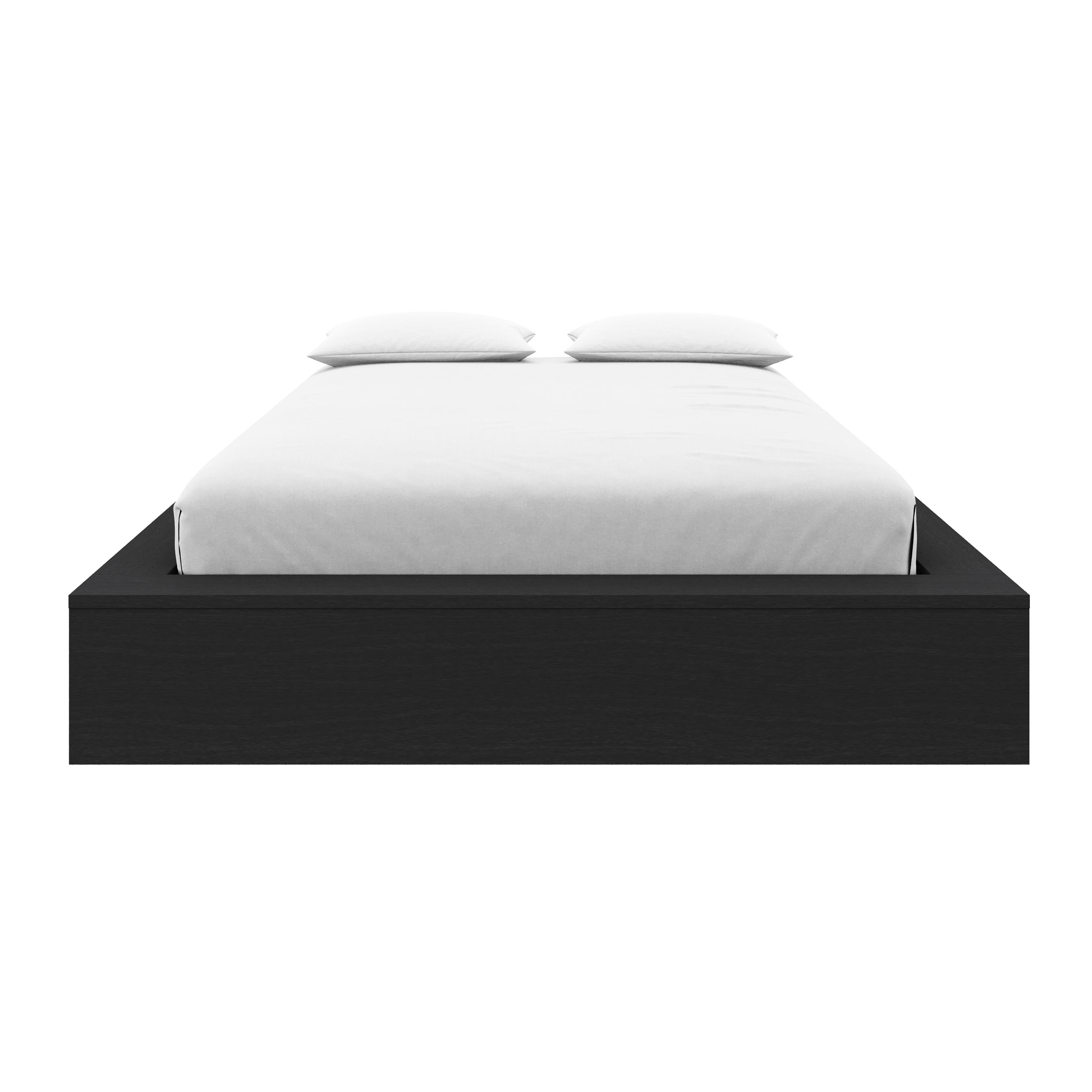 Cadre de lit plateforme Queen Nexera James, chêne noir