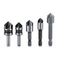 thumbnail image 3 of 5Pcs/Set Countersink Drill, Durable High Speed Steel Chamfer Tool, Woodworking Drilling For Woodworking Tools For Woodworking Chamfer Chamfering, 3 of 8