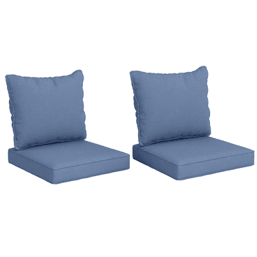 Outsunny Coussins de Chaise d'Extérieur avec Dossier pour Mobilier de Jardin, Bleu