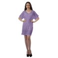 thumbnail image 2 of Moomaya Robes Décontractées pour Femmes Courtes Imprimées Robe Fluide à Col en V pour Femmes Grande Taille, 2 of 6
